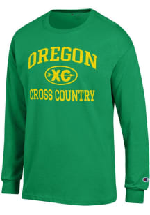 Champion Oregon Ducks Green Cross Country Icon Jersey Long Sleeve T Shirt