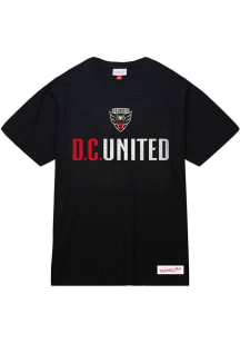 Mitchell and Ness DC United Black Starter Slub Short Sleeve Fashion T Shirt