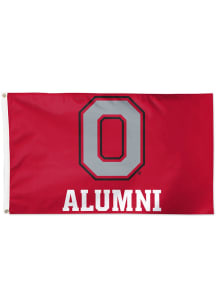 Ohio State Buckeyes Alumni 3x5 Silk Screen Grommet Flag - Scarlet Red