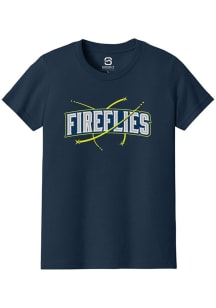 Summit Sportswear Columbia Fireflies Youth Navy Blue Alt Logo Wordmark Short Sleeve T-Shirt