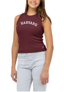 Harvard Crimson Womens Maroon Retro Rib Tank Top