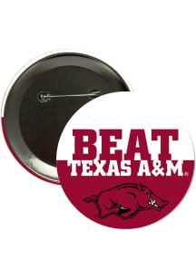 Arkansas Razorbacks 3" Beat Texas A&M Button - Red