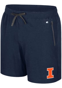 Colosseum Illinois Fighting Illini Mens Navy Blue Leto Shorts