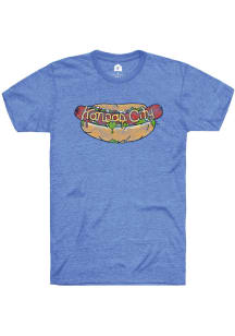 Summit Sportswear Kansas City Blue Hot Dog Short Sleeve Fashion T Shirt