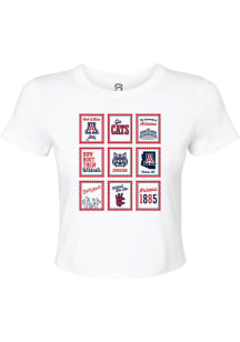 Summit Sportswear Arizona Wildcats Womens White Gameday Stamps Short Sleeve T-Shirt