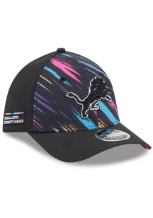 New Era Detroit Lions Mens Black 2026 Crucial Catch 39THIRTY Modern Crown Flex Hat