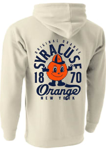 Syracuse Orange Mens Oatmeal Mascot Overlay Long Sleeve Hoodie
