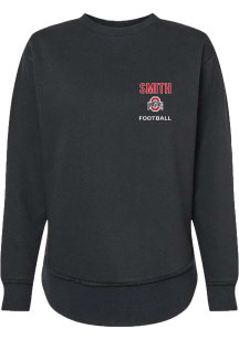 Jeremiah Smith  Rally Ohio State Buckeyes Womens Black NIL Embroidered Crew Sweatshirt