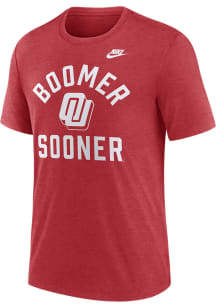 Nike Oklahoma Sooners Crimson Legacy Mantra Mascot Short Sleeve Fashion T Shirt