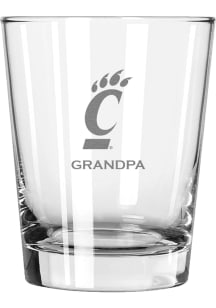 Cincinnati Bearcats Grandpa 15oz Rock Glass - White