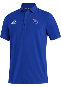 Adidas Louisiana Tech Bulldogs Mens Blue Heat Seal Stadium Coaches Short Sleeve Polo