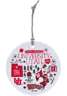 Utah Utes Julia Gash Ornament - Red