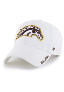 47 Western Michigan Broncos White Sparkle Clean Up Womens Adjustable Hat