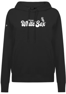 Levelwear Chicago White Sox Womens Black Adorn Big Script Hooded Sweatshirt