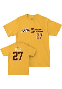 Nolan Zajac Western Michigan Broncos Gold NIL Sideline Short Sleeve Player T Shirt