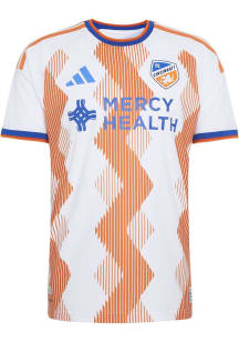 FC Cincinnati Mens Adidas Authentic Soccer Authentic Away Jersey - White