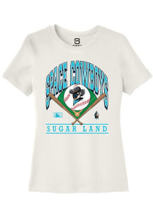 Summit Sportswear Sugar Land Space Cowboys Womens White Homefield Short Sleeve T-Shirt
