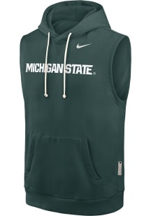 Nike Michigan State Spartans Green DriFit Gameday Short Sleeve Hoods