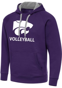 Antigua K-State Wildcats Mens Purple Volleyball Victory Long Sleeve Hoodie
