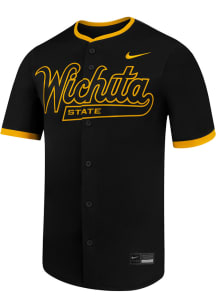Nike Wichita State Shockers Mens Black Limited Full Button Baseball Jersey