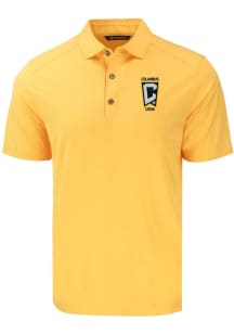 Cutter and Buck Columbus Crew Mens Yellow Forge Recycled Short Sleeve Polo
