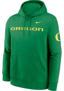Nike Oregon Ducks Mens Green Primary Two Location Long Sleeve Hoodie