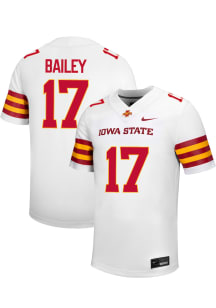 Jordyn Bailey  Nike Iowa State Cyclones White NIL Name And Number Football Jersey
