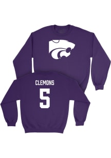 Justice Clemons K-State Wildcats Mens Purple NIL Legacy Player Crew