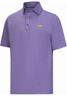 Footjoy LSU Tigers Mens Lavender Lisle Short Sleeve Fashion Polo