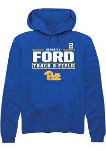 Kendrick Ford Pitt Panthers Mens Blue NIL Stacked Box Player Hood