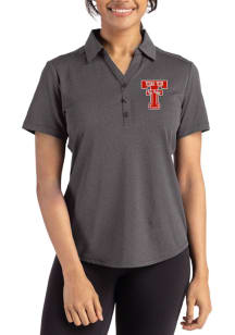 Cutter and Buck Texas Tech Red Raiders Womens Black Forge Eco Polo Short Sleeve Polo Shirt
