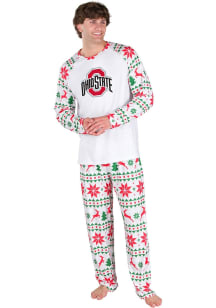 Concepts Sport Ohio State Buckeyes Mens White Holiday Tidings Sleep Pants