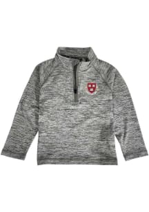 Harvard Crimson Toddler Grey Matthew Long Sleeve Qtr Zip