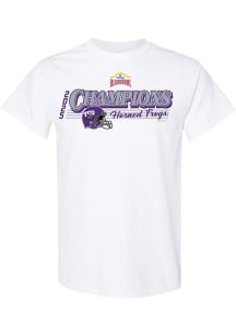 TCU Horned Frogs White 2025 Alamo Bowl Champions Short Sleeve T Shirt