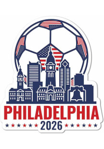 Philadelphia Skyline World Cup Soccer Stickers - Navy Blue