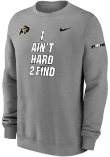 Deion Sanders Colorado Buffaloes Mens Grey Coach Prime Player Crew