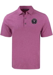 Cutter and Buck Inter Miami CF Mens Pink Forge Recycled Short Sleeve Polo