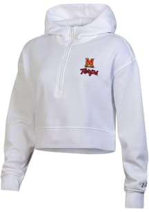 Under Armour Maryland Terrapins Womens White Rival Fleece Hooded Sweatshirt
