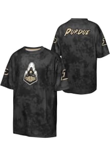 Purdue Boilermakers Youth Black Off-Side Short Sleeve T-Shirt