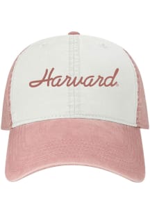 Legacy Harvard Crimson Chain Stitch Terra Twill Adjustable Hat - Pink