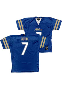 Zion Steptoe  Campus Ink Tulsa Golden Hurricane Blue NIL Football Jersey