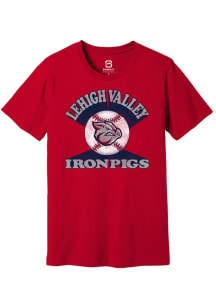 Summit Sportswear Lehigh Valley Ironpigs Red Soft Arch Short Sleeve T Shirt