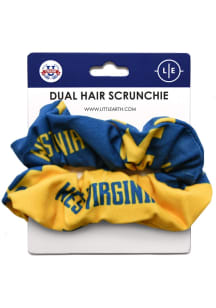 West Virginia Mountaineers Dual Hair Twist Womens Hair Scrunchie