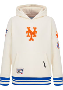 Pro Standard New York Mets Toddler White Retro Classics Long Sleeve Hooded Sweatshirt