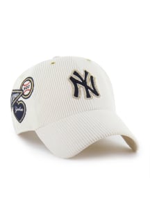 47 New York Yankees White 2026 MLB Vintage Badges Charm Clean Up Womens Adjustable Hat