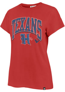 47 Houston Texans Womens Red Frankie Arch Short Sleeve T-Shirt