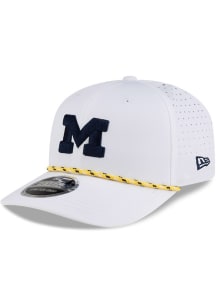 New Era Michigan Wolverines White Rope Rope 9SEVENTY Stretch Snap Adjustable Hat - White