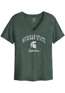 Michigan State Spartans Womens Green Intramural Short Sleeve T-Shirt
