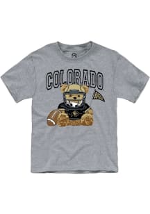 Summit Sportswear Colorado Buffaloes Youth Grey Bear Necessities Short Sleeve T-Shirt