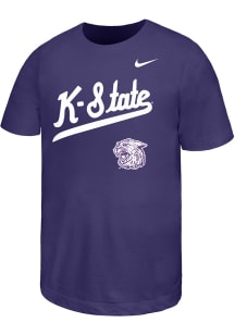 Nike K-State Wildcats Youth Purple Script Short Sleeve T-Shirt
